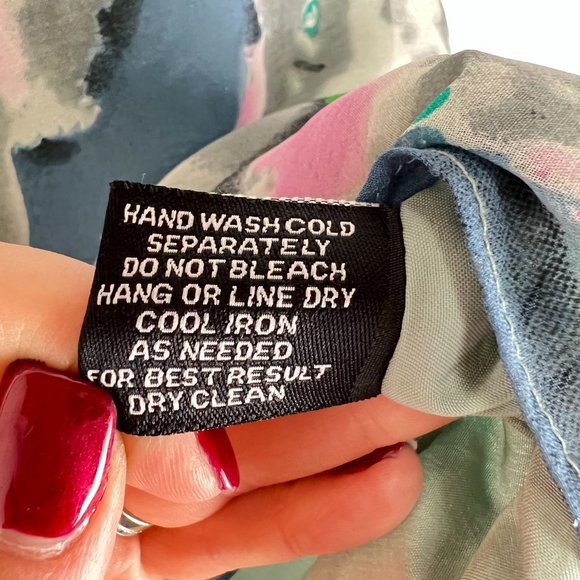 W118 Walter Baker Geometric Sheath Dress Sleeveless Scoop Neck Teal Pink Size L - Picture 5 of 6